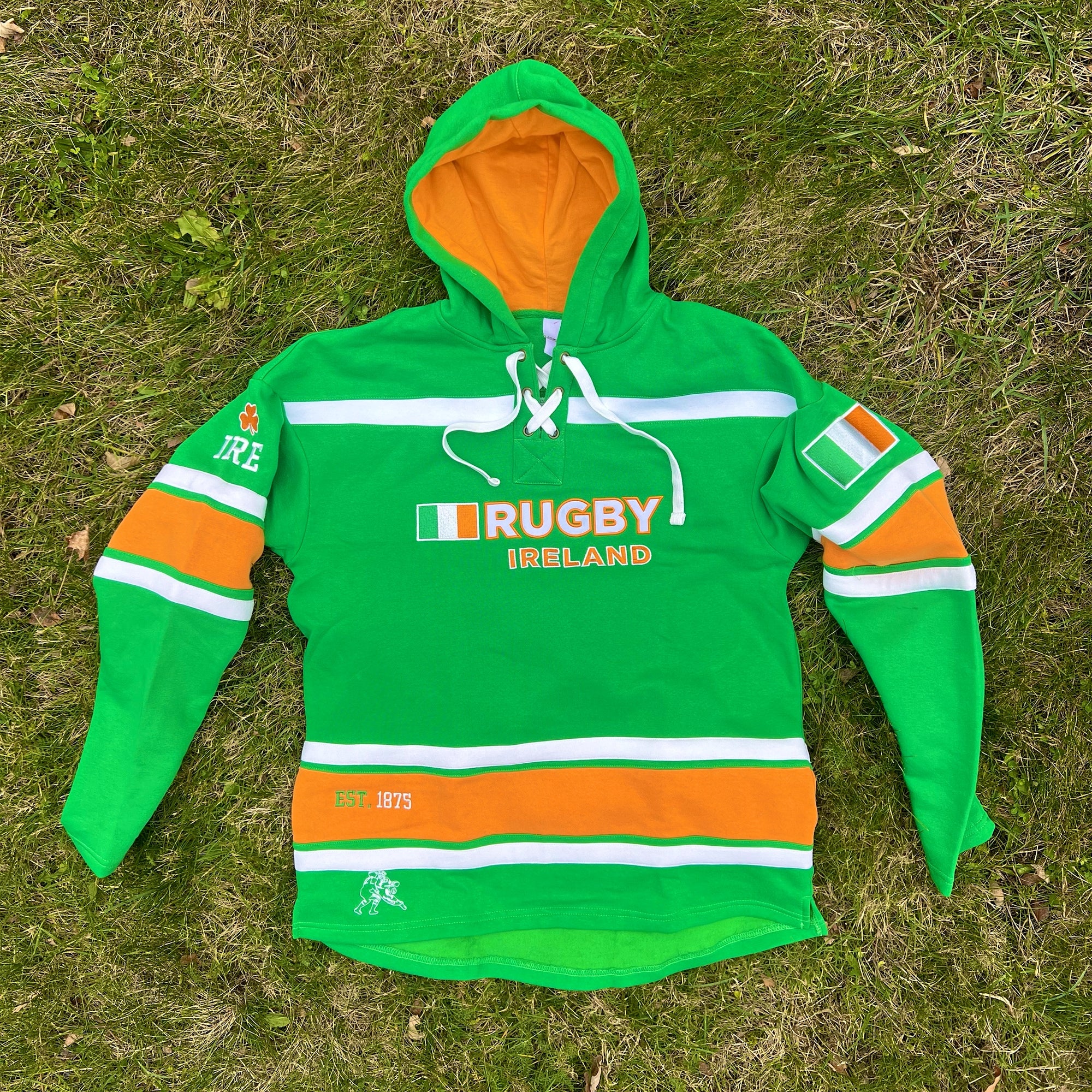 Ireland Rugby Lace-Up Hoodie