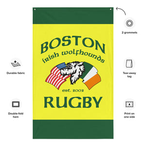 Rugby Imports Boston Irish Wolfhounds YRFC Wall Flag