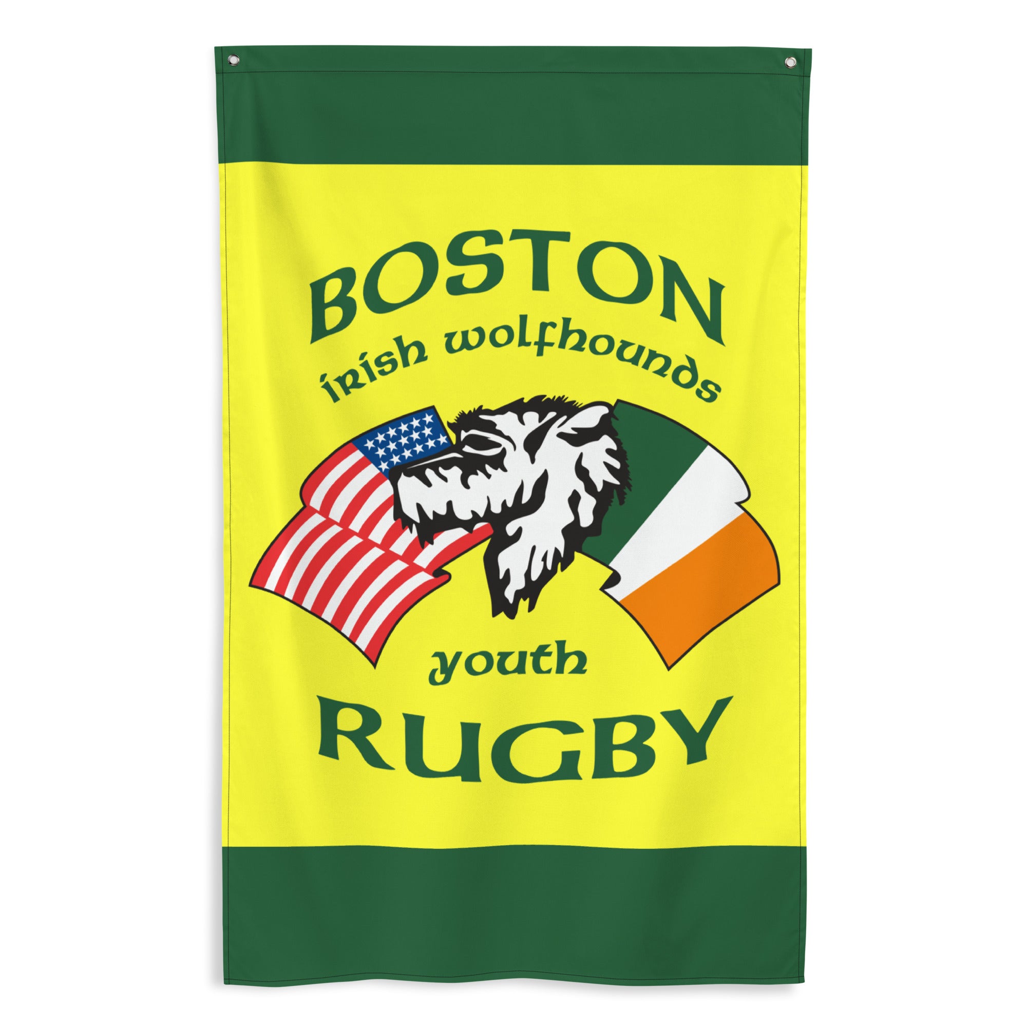 Rugby Imports Boston Irish Wolfhounds YRFC Youth Team Wall Flag