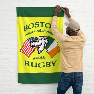 Rugby Imports Boston Irish Wolfhounds YRFC Youth Team Wall Flag