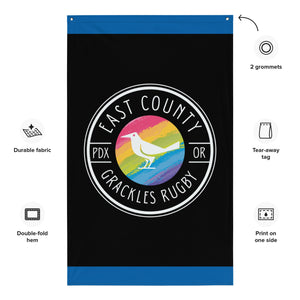 Rugby Imports East Co. Grackles Wall Flag