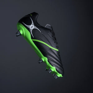 Rugby Imports Gilbert Sidestep X20 PWR 8S Rugby Boot - Black/Green