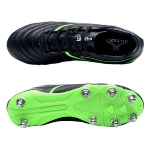 Rugby Imports Gilbert Sidestep X20 PWR 8S Rugby Boot - Black/Green