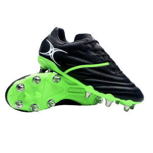 Rugby Imports Gilbert Sidestep X20 PWR 8S Rugby Boot - Black/Green