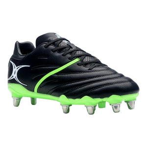 Rugby Imports Gilbert Sidestep X20 PWR 8S Rugby Boot - Black/Green