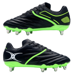 Rugby Imports Gilbert Sidestep X20 PWR 8S Rugby Boot - Black/Green