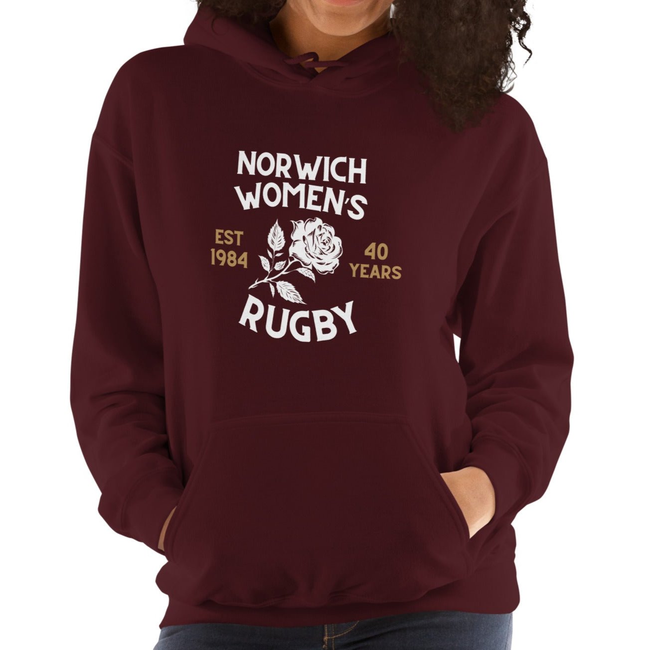 Rugby Imports Norwich Women's Rugby 40 Years Heavy Blend Hoodie