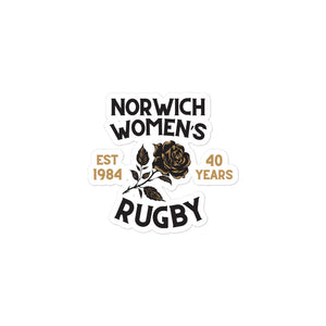 Rugby Imports Norwich Women's Rugby 40 Years Stickers