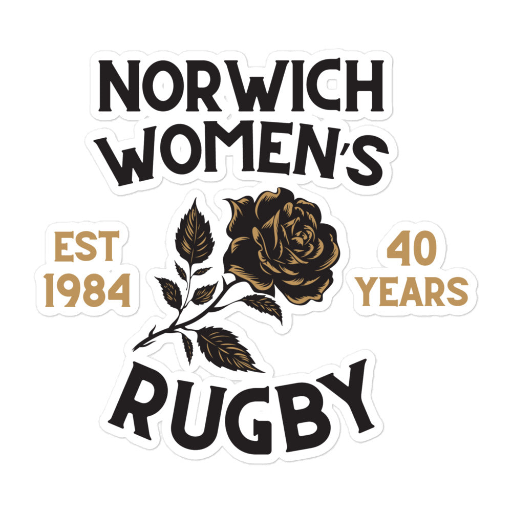 Rugby Imports Norwich Women's Rugby 40 Years Stickers