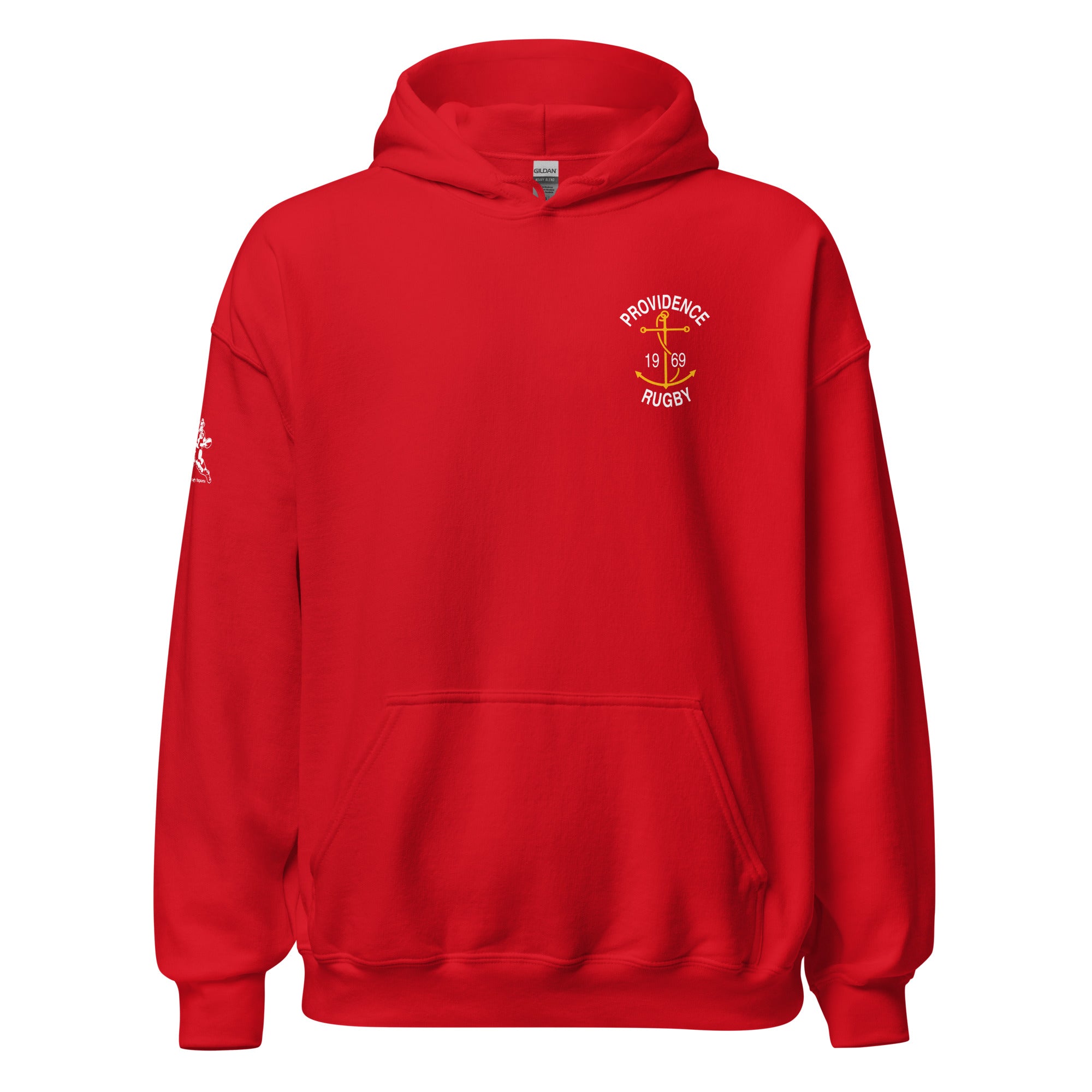 Red college online hoodie