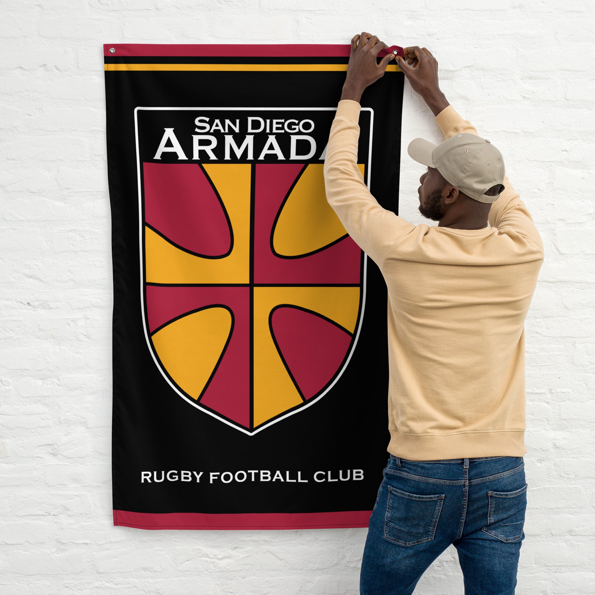 San Diego Armada Wall Flag Rugby Imports