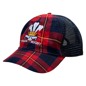 Rugby Imports Wales Rugby Plaid Trucker Cap