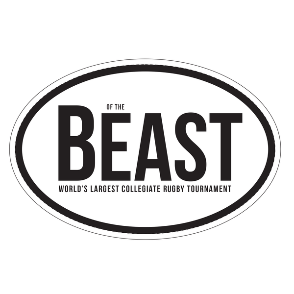 Beast of the East Oval Sticker Beast of the East Rugby Tournament