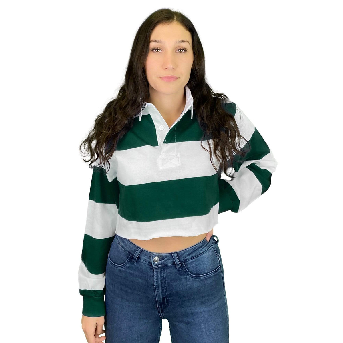 Cropped hot sale rugby jumper