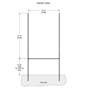 Rugby Imports Kwik Goal Semi-Permanent Rugby Goalposts